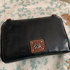 The Sak black leather wallet/crossbody!